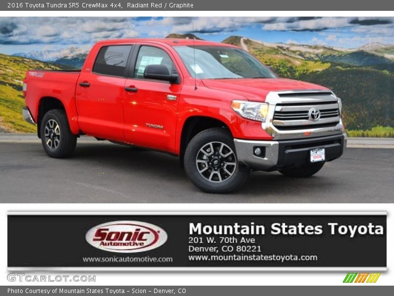 Radiant Red / Graphite 2016 Toyota Tundra SR5 CrewMax 4x4