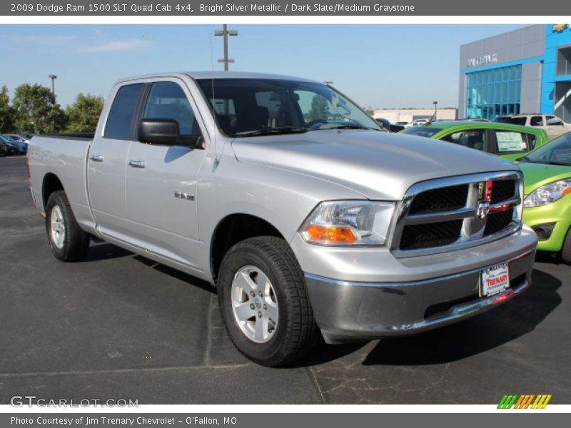Bright Silver Metallic / Dark Slate/Medium Graystone 2009 Dodge Ram 1500 SLT Quad Cab 4x4