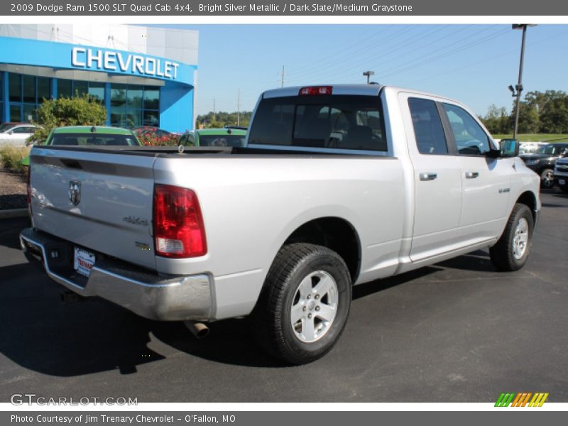 Bright Silver Metallic / Dark Slate/Medium Graystone 2009 Dodge Ram 1500 SLT Quad Cab 4x4