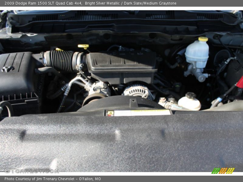 Bright Silver Metallic / Dark Slate/Medium Graystone 2009 Dodge Ram 1500 SLT Quad Cab 4x4