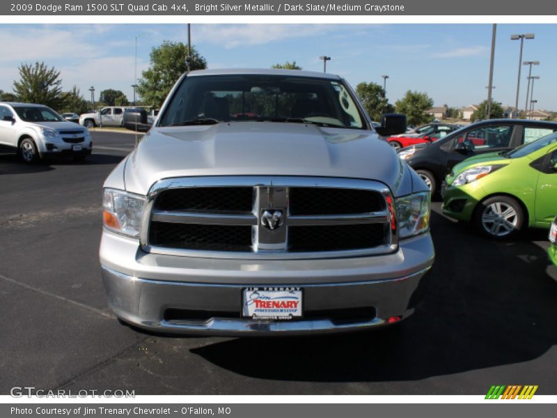 Bright Silver Metallic / Dark Slate/Medium Graystone 2009 Dodge Ram 1500 SLT Quad Cab 4x4
