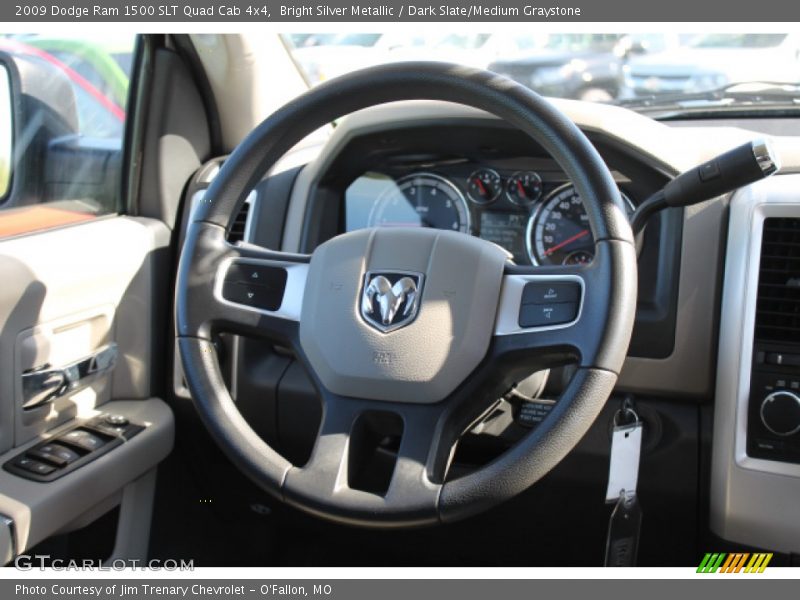 Bright Silver Metallic / Dark Slate/Medium Graystone 2009 Dodge Ram 1500 SLT Quad Cab 4x4