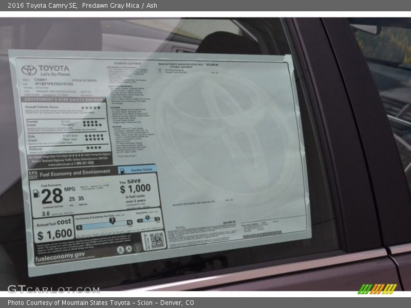 Predawn Gray Mica / Ash 2016 Toyota Camry SE