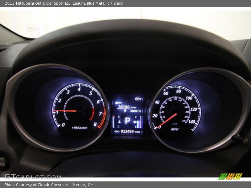 Laguna Blue Metallic / Black 2013 Mitsubishi Outlander Sport ES