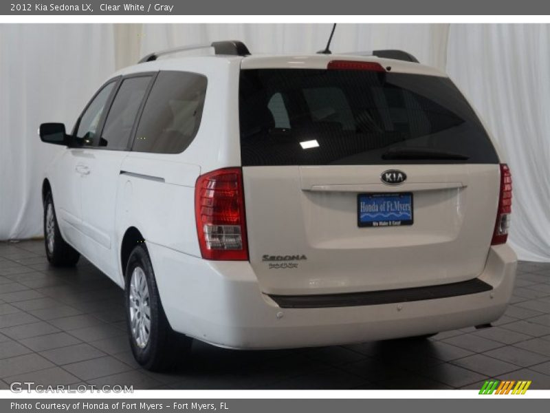 Clear White / Gray 2012 Kia Sedona LX
