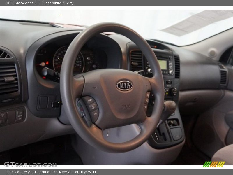 Clear White / Gray 2012 Kia Sedona LX