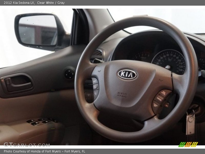 Clear White / Gray 2012 Kia Sedona LX