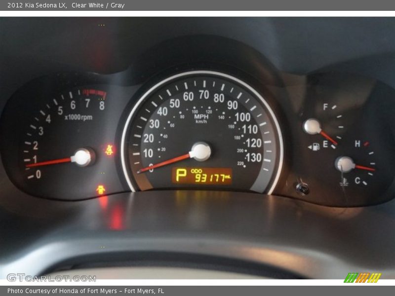 Clear White / Gray 2012 Kia Sedona LX