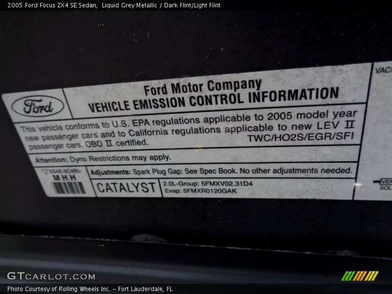 Liquid Grey Metallic / Dark Flint/Light Flint 2005 Ford Focus ZX4 SE Sedan