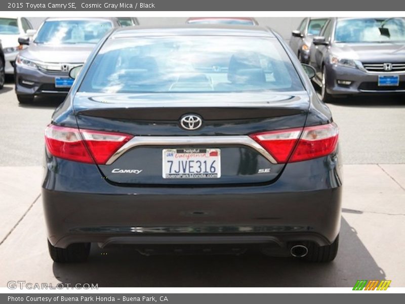 Cosmic Gray Mica / Black 2015 Toyota Camry SE