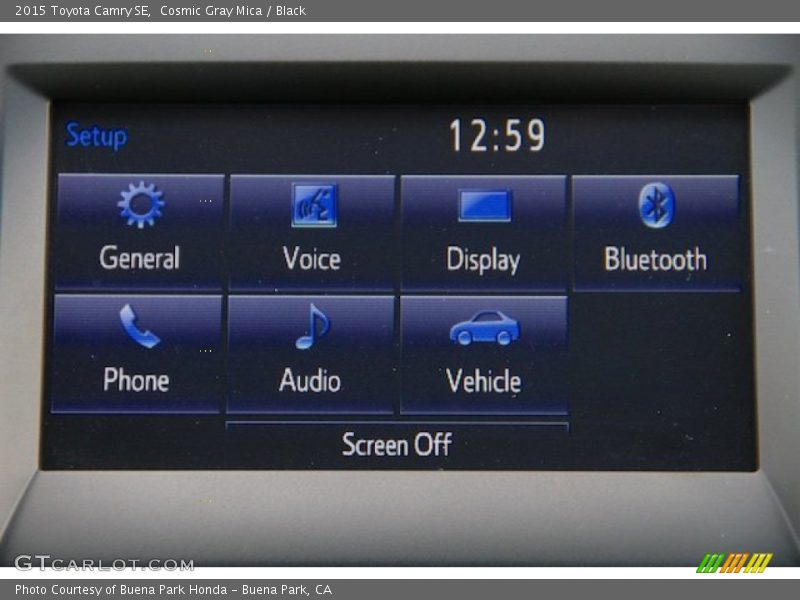 Cosmic Gray Mica / Black 2015 Toyota Camry SE