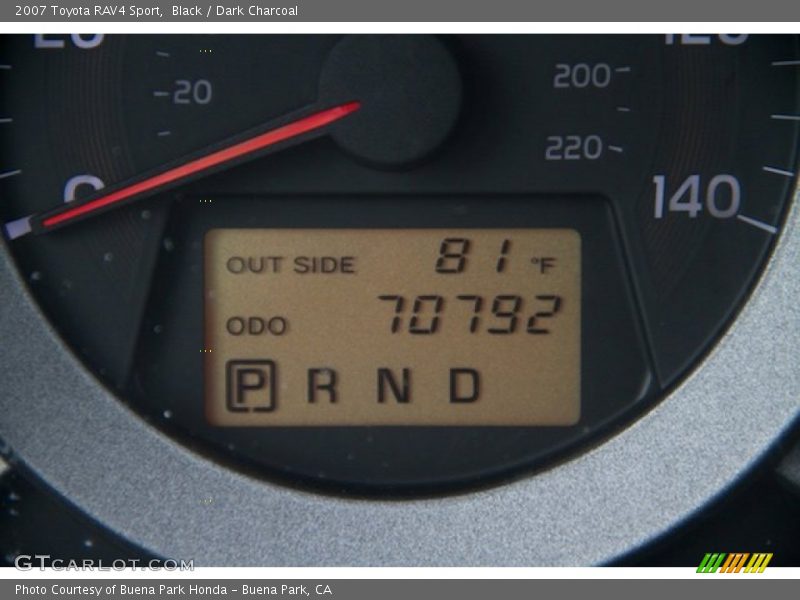 Black / Dark Charcoal 2007 Toyota RAV4 Sport