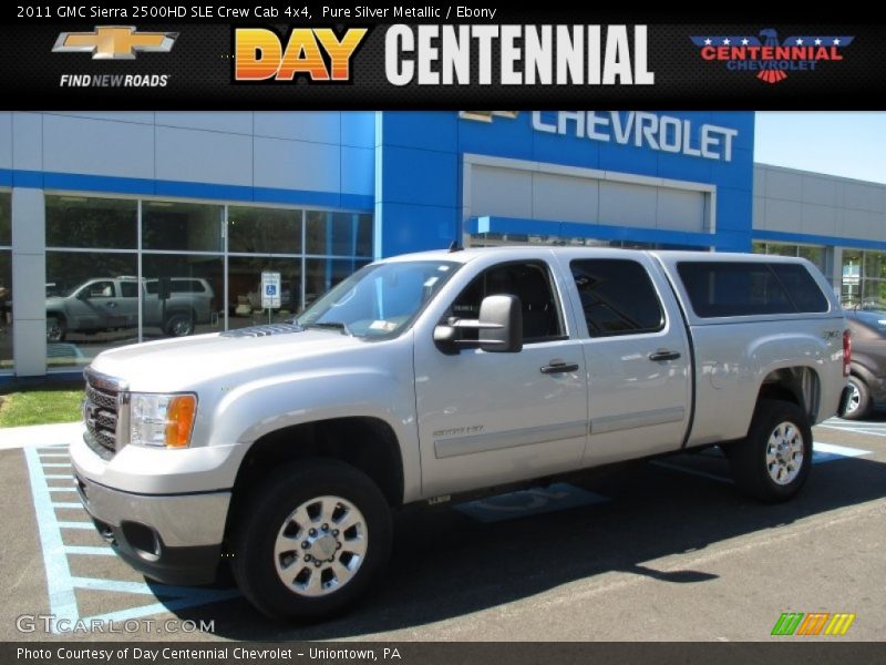 Pure Silver Metallic / Ebony 2011 GMC Sierra 2500HD SLE Crew Cab 4x4