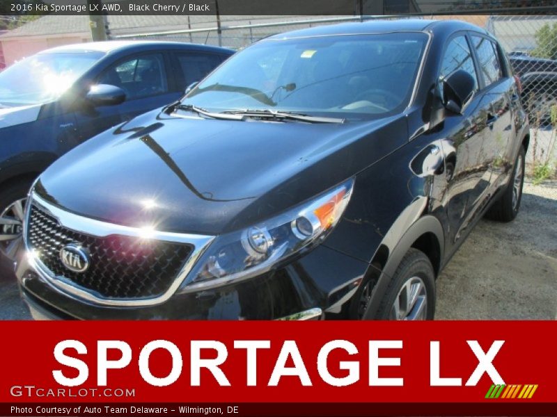 Black Cherry / Black 2016 Kia Sportage LX AWD