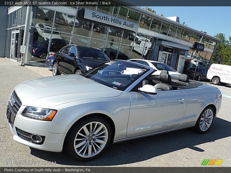 Ice Silver Metallic / Black 2012 Audi A5 2.0T quattro Cabriolet