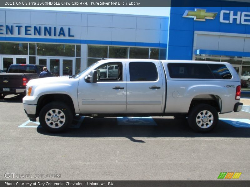 Pure Silver Metallic / Ebony 2011 GMC Sierra 2500HD SLE Crew Cab 4x4