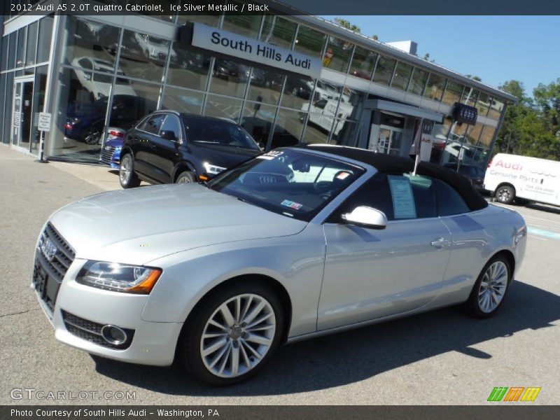 Ice Silver Metallic / Black 2012 Audi A5 2.0T quattro Cabriolet