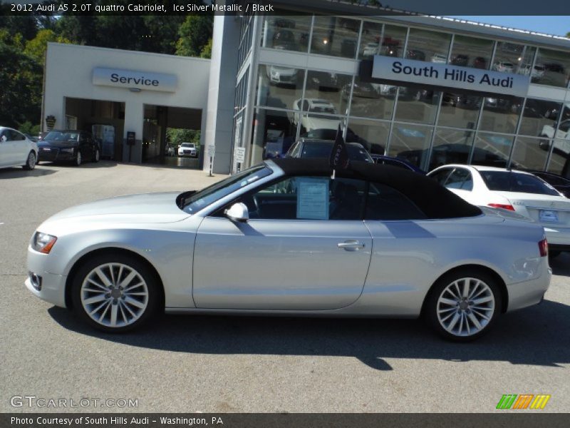Ice Silver Metallic / Black 2012 Audi A5 2.0T quattro Cabriolet
