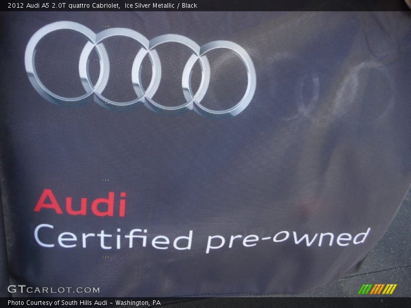 Ice Silver Metallic / Black 2012 Audi A5 2.0T quattro Cabriolet