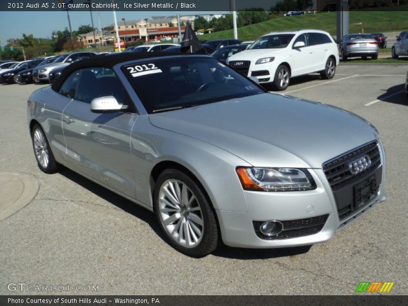 Ice Silver Metallic / Black 2012 Audi A5 2.0T quattro Cabriolet