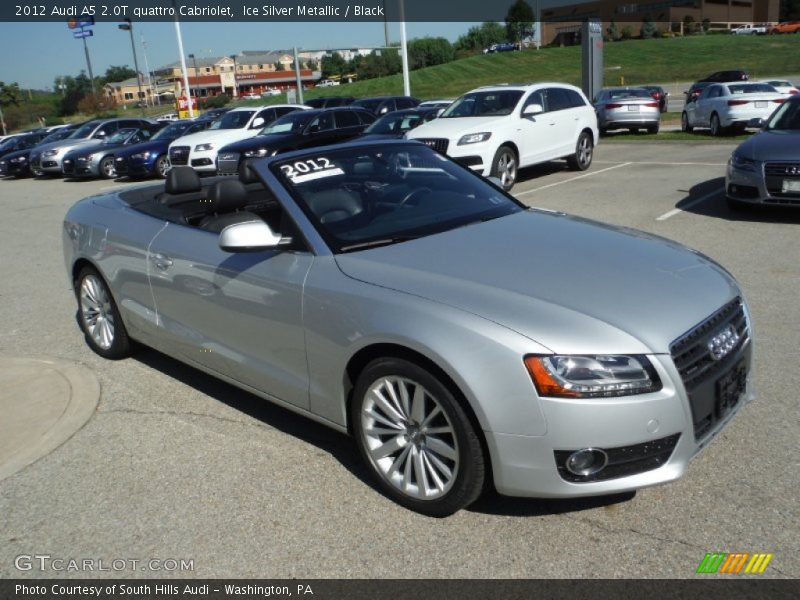 Ice Silver Metallic / Black 2012 Audi A5 2.0T quattro Cabriolet