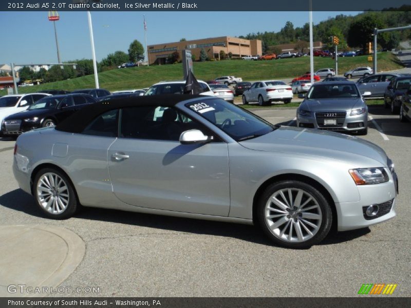 Ice Silver Metallic / Black 2012 Audi A5 2.0T quattro Cabriolet