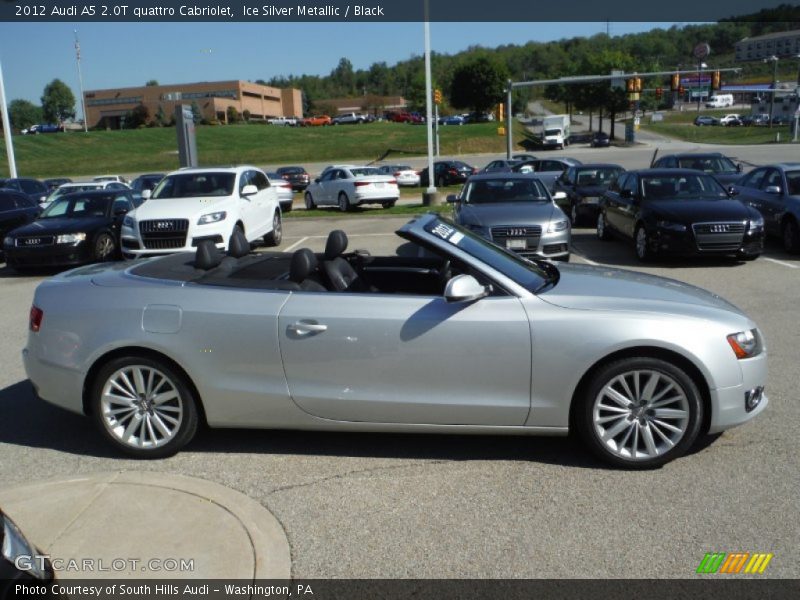 Ice Silver Metallic / Black 2012 Audi A5 2.0T quattro Cabriolet