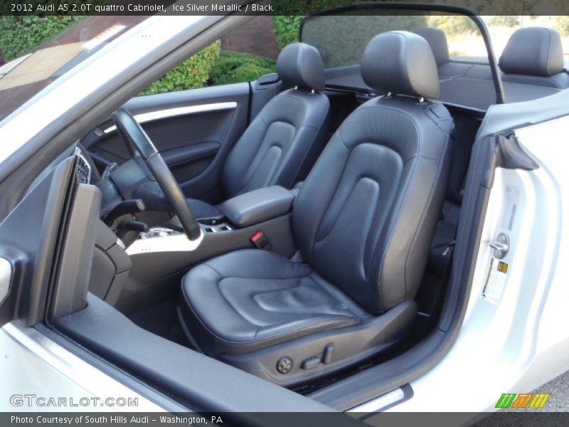 Ice Silver Metallic / Black 2012 Audi A5 2.0T quattro Cabriolet