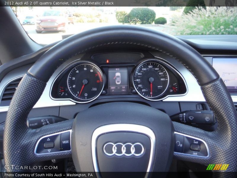 Ice Silver Metallic / Black 2012 Audi A5 2.0T quattro Cabriolet