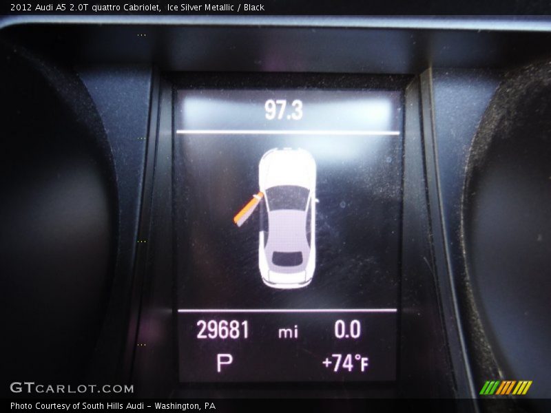 Ice Silver Metallic / Black 2012 Audi A5 2.0T quattro Cabriolet