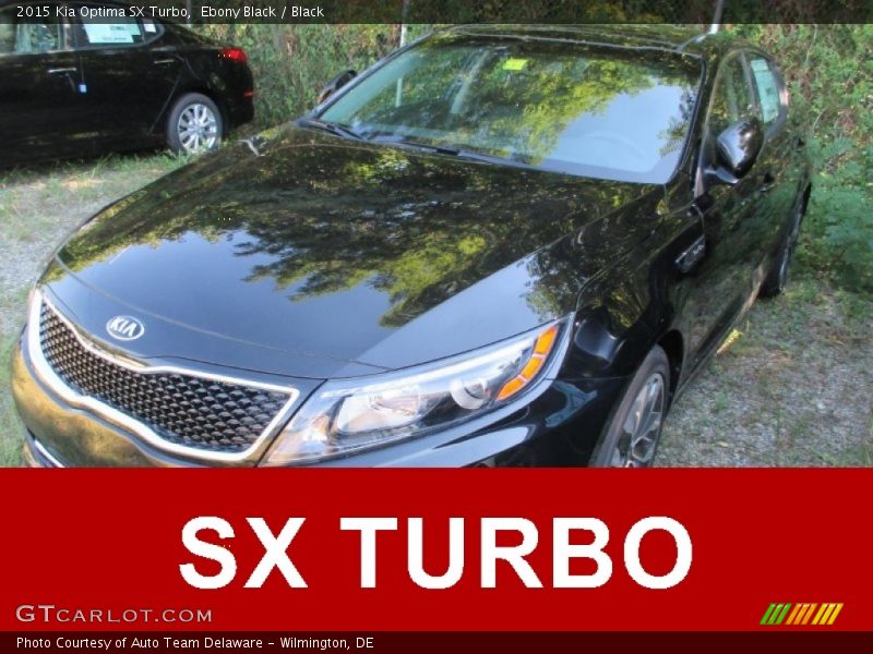 Ebony Black / Black 2015 Kia Optima SX Turbo