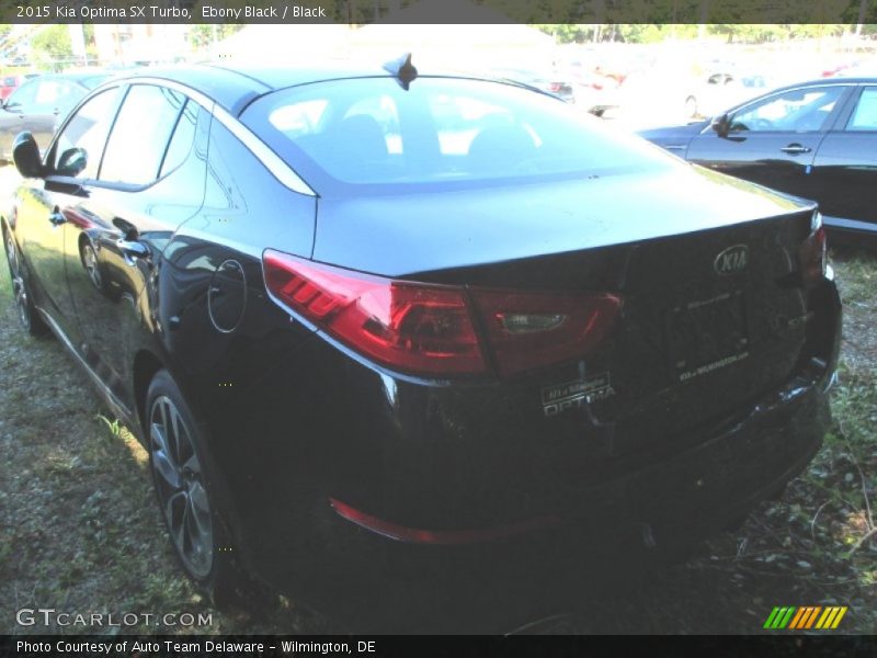 Ebony Black / Black 2015 Kia Optima SX Turbo