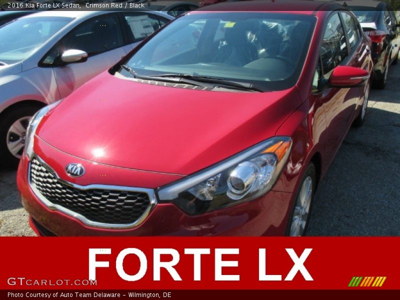 Crimson Red / Black 2016 Kia Forte LX Sedan