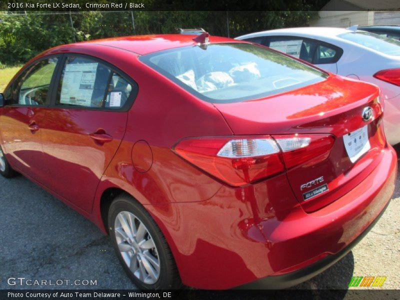 Crimson Red / Black 2016 Kia Forte LX Sedan