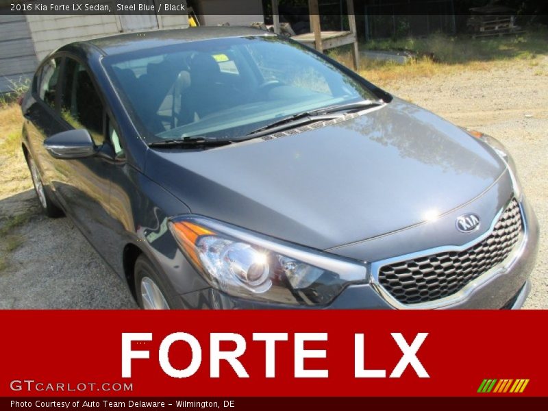 Steel Blue / Black 2016 Kia Forte LX Sedan