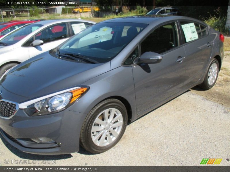 Steel Blue / Black 2016 Kia Forte LX Sedan