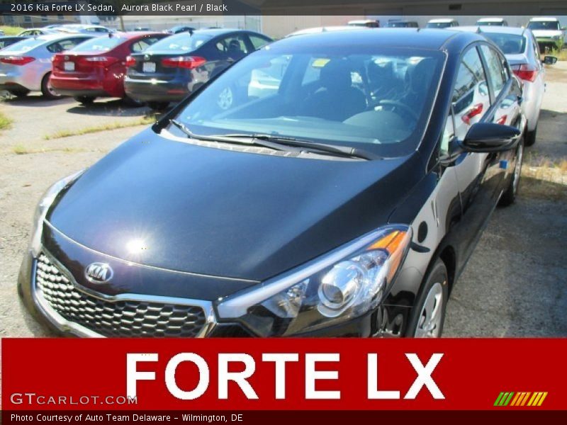 Aurora Black Pearl / Black 2016 Kia Forte LX Sedan