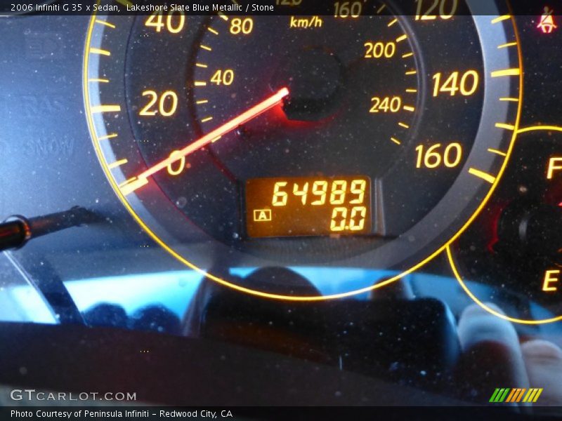 Lakeshore Slate Blue Metallic / Stone 2006 Infiniti G 35 x Sedan