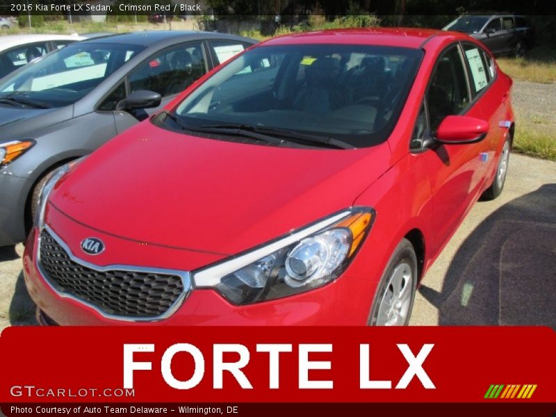 Crimson Red / Black 2016 Kia Forte LX Sedan