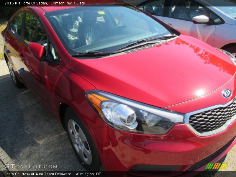 Crimson Red / Black 2016 Kia Forte LX Sedan