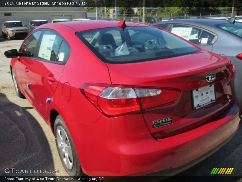 Crimson Red / Black 2016 Kia Forte LX Sedan
