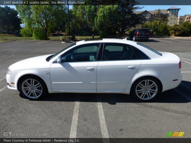 Ibis White / Ebony/Silver 2007 Audi S4 4.2 quattro Sedan