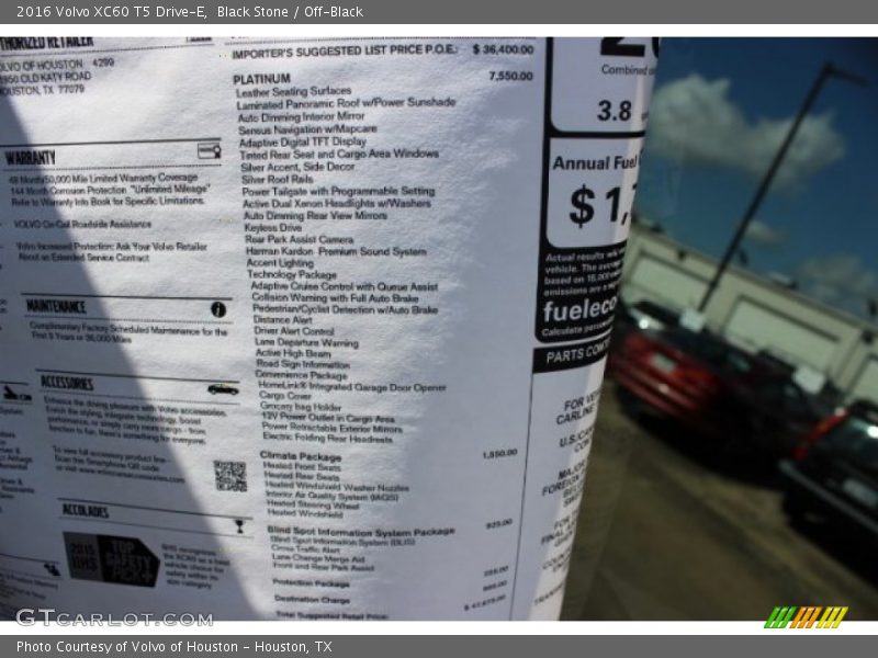 Black Stone / Off-Black 2016 Volvo XC60 T5 Drive-E