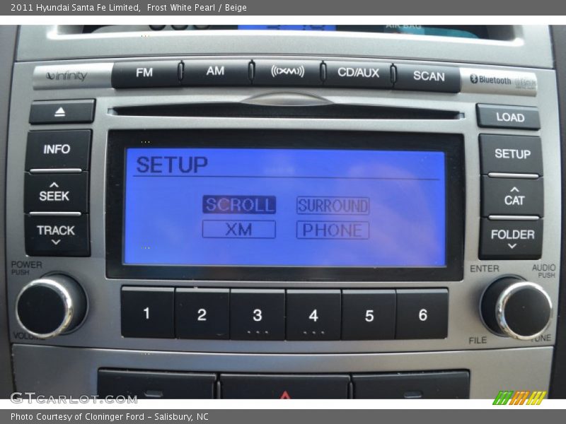 Frost White Pearl / Beige 2011 Hyundai Santa Fe Limited