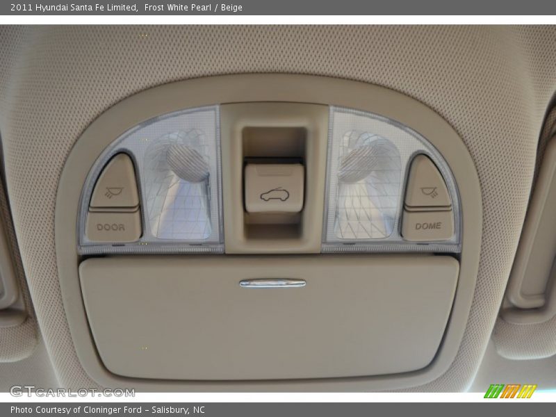 Frost White Pearl / Beige 2011 Hyundai Santa Fe Limited