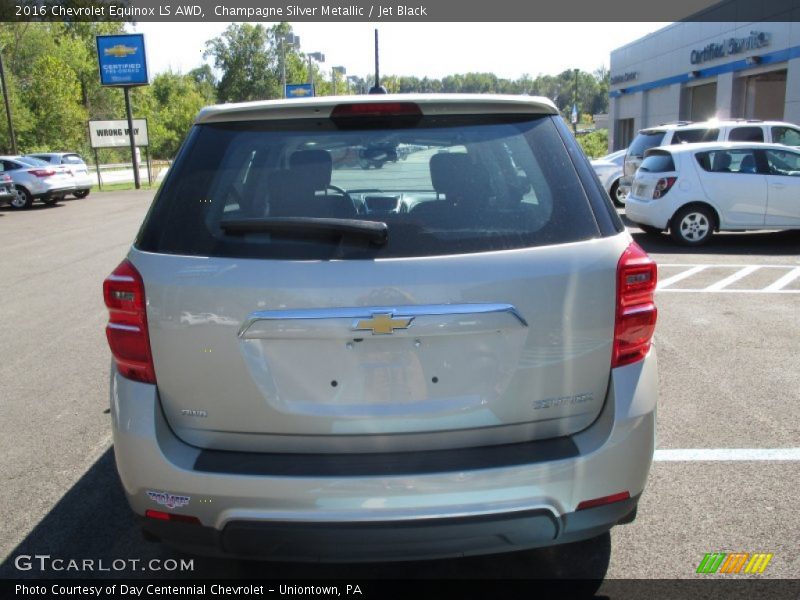 Champagne Silver Metallic / Jet Black 2016 Chevrolet Equinox LS AWD