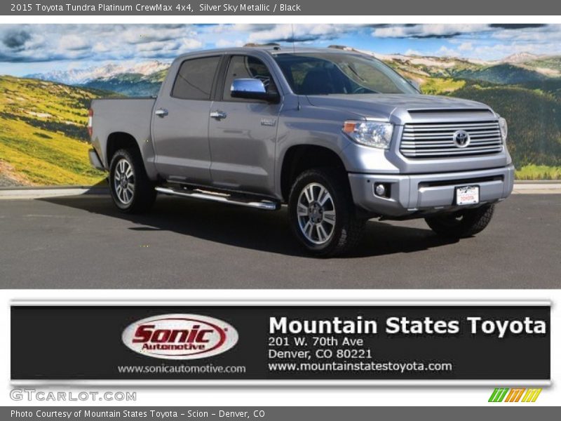 Silver Sky Metallic / Black 2015 Toyota Tundra Platinum CrewMax 4x4