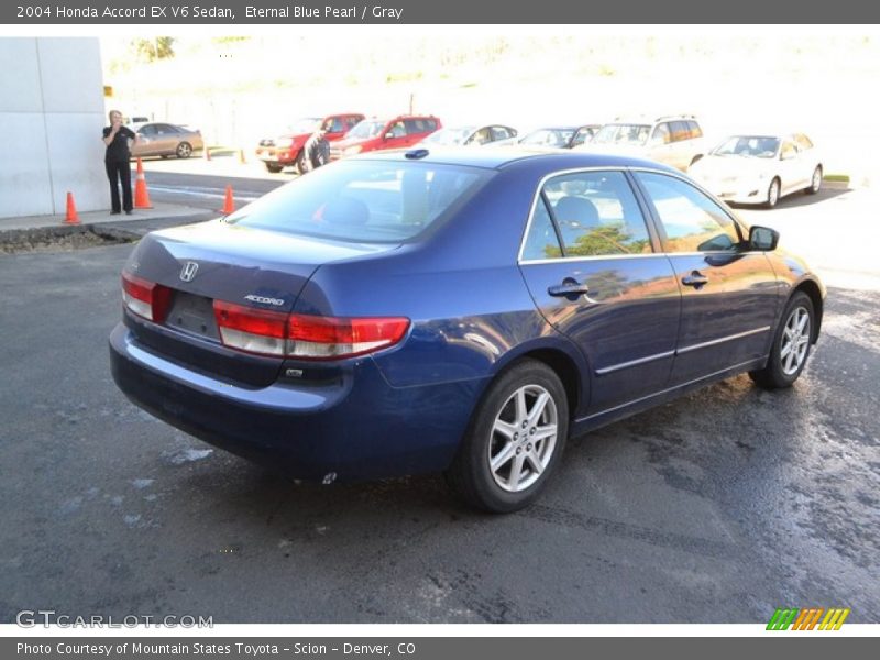 Eternal Blue Pearl / Gray 2004 Honda Accord EX V6 Sedan