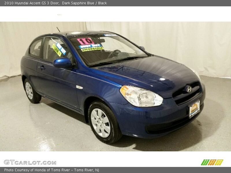 Dark Sapphire Blue / Black 2010 Hyundai Accent GS 3 Door