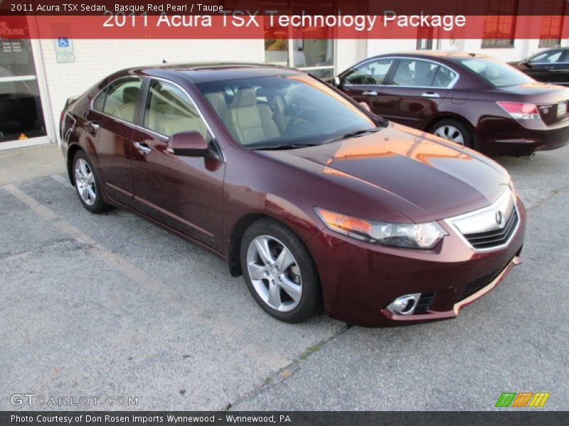Basque Red Pearl / Taupe 2011 Acura TSX Sedan